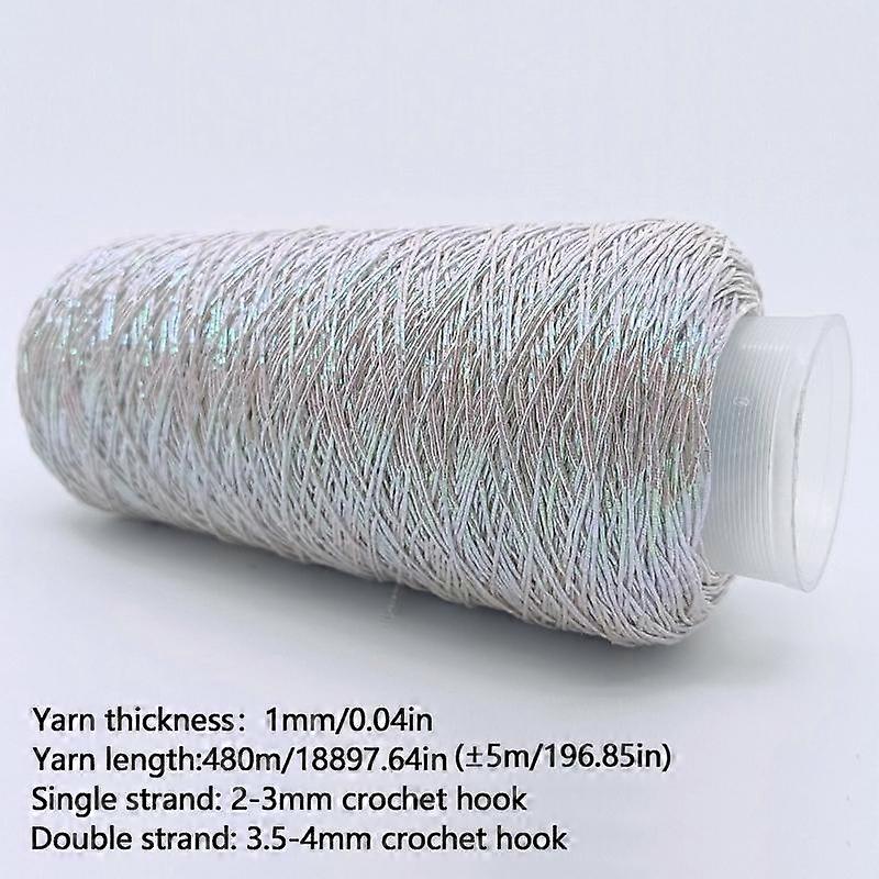 1PC Core Yarn Silver Plated Super Shiny Wire Ball Yarn Crushed Silver Color Bag Material