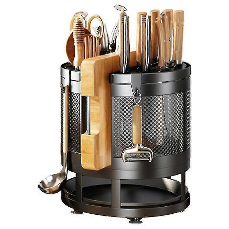 Multifunctional Rotatable Kitchen Knife Storage Rack