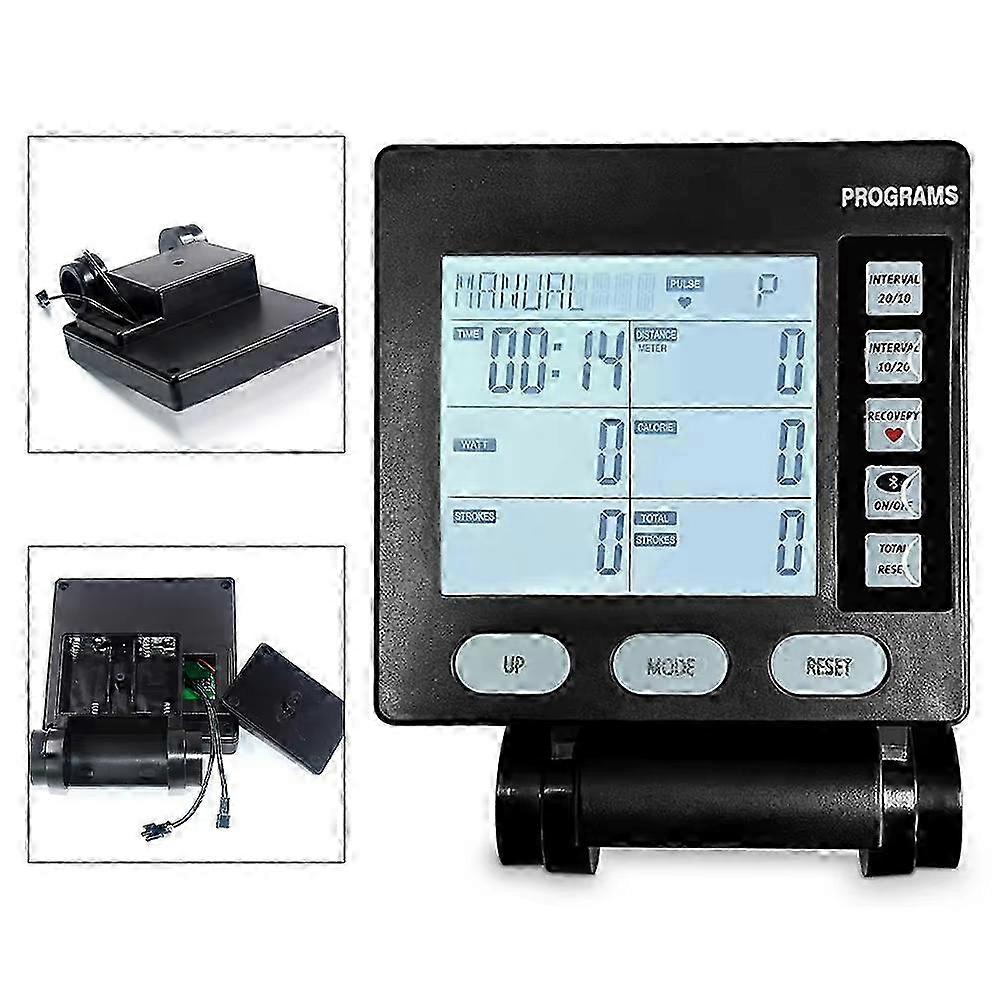 Wind Resistance Rowing Machine Skiing Machine Counter With Backlight Electronic Watch