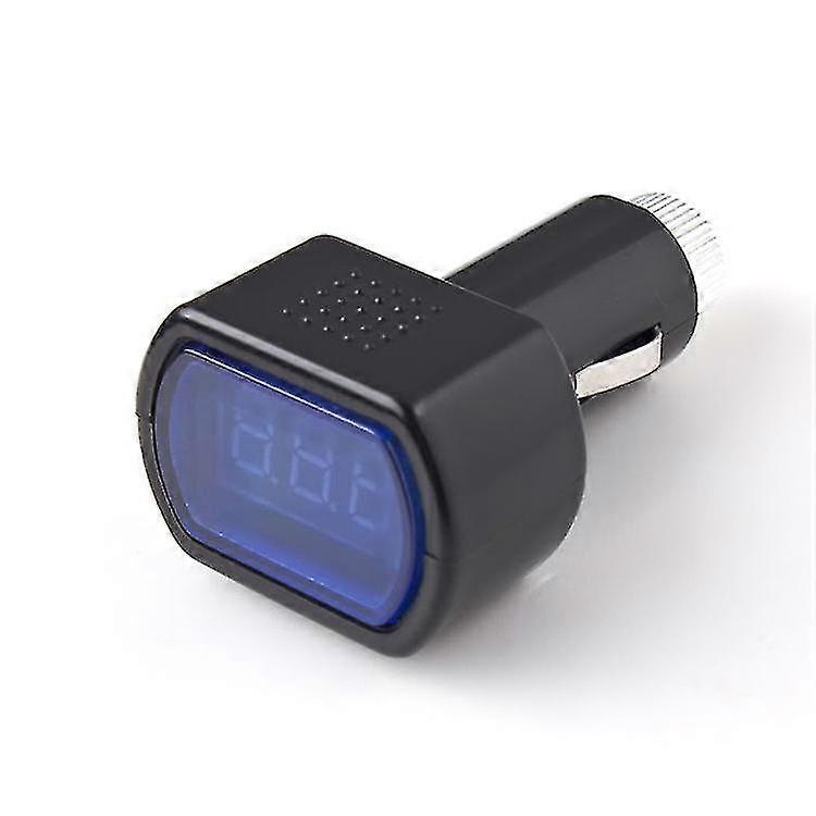 Cigarette Lighter Adapter With Red Led Digital Display, Easy Installation For Real-time Monitoring Of Vehicle Battery Voltage, Universal