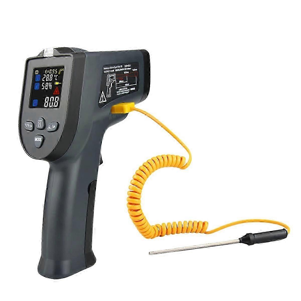 Non-Contact Thermometer Industrial High Temperature Thermometer Digital Color Screen Infrared Thermometer