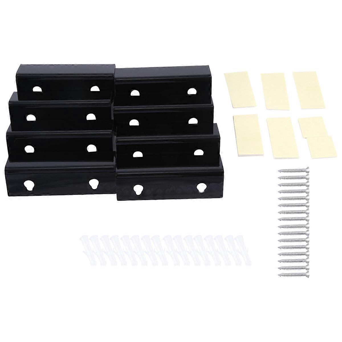 Black Vinyl Record Shelf Wall Mount 8 Pack,Vinyl Holder Wall