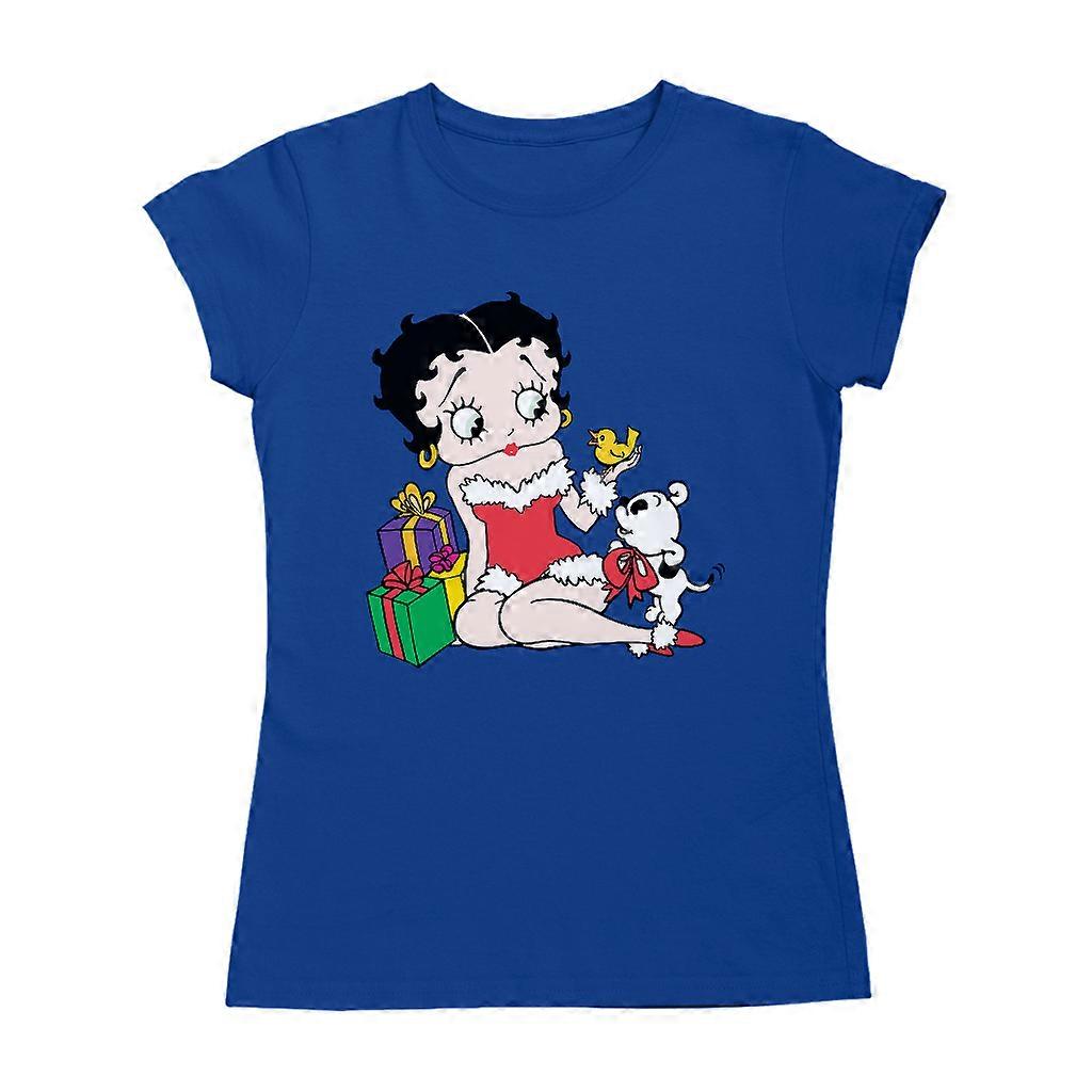 Betty Boop Christmas Pudgy And Chick Women's T-Shirt