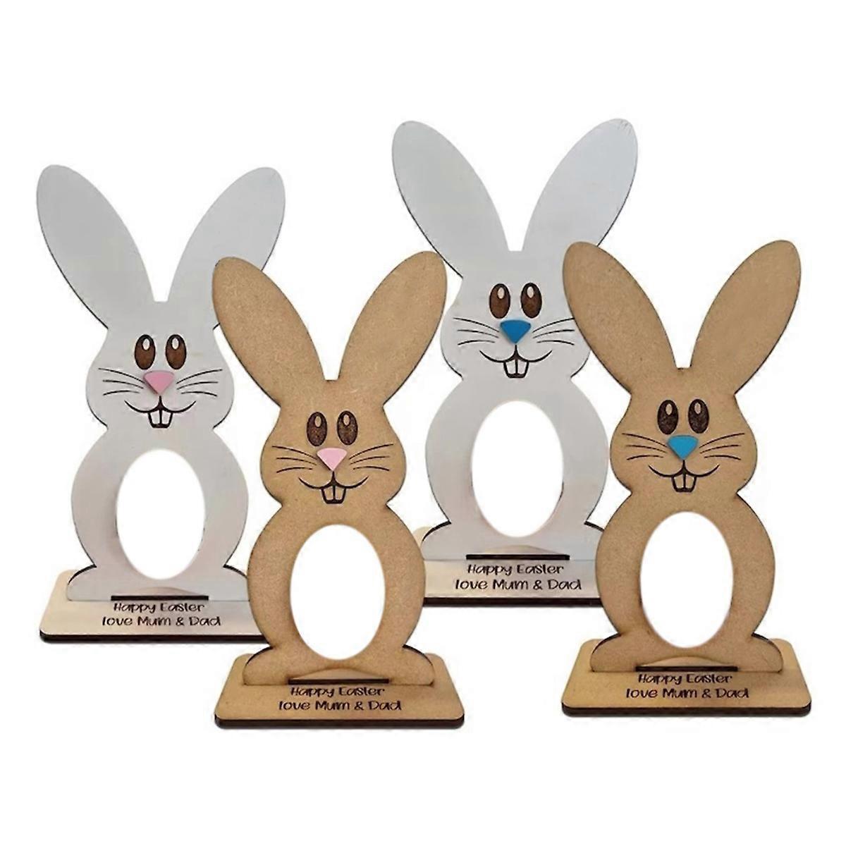 Wooden Egg Stand Bunny Egg Rack Wooden Easter Bunny Egg Holder