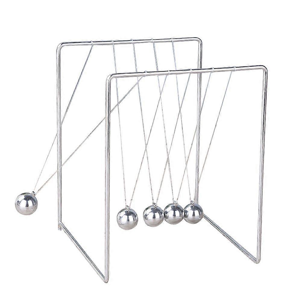 Newton Swing Ball Adornment Square Swing Ball Desktop Adornment Dynamics Experiment Tool Home Decor for School Home (M Size)
