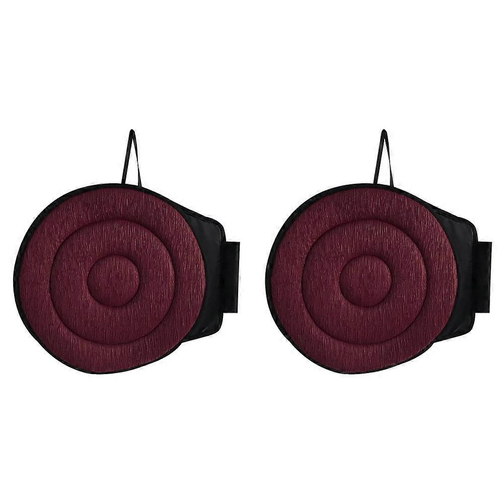 2pcs 360° Rotating Seat Cushion,15.7in Seat Cushion Claret