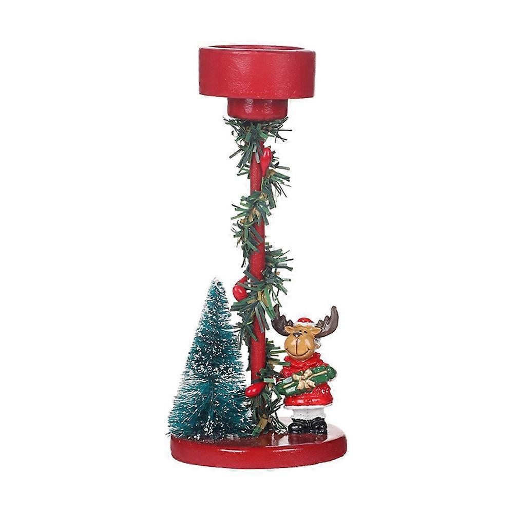 Christmas Candlestick Holder Centerpiece Tea Light Candle Stand A