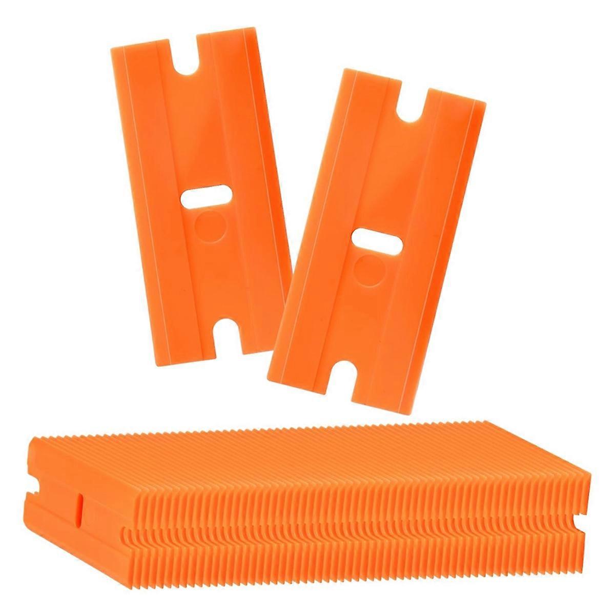 500 Pcs Plastic Razors Blades, Double Edged Scraper Blades