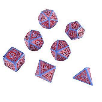 7Pcs Polyhedral Dices Multi-Sided Acrylic Dices Role Playing Table Game Dices Hollow Pattern Game Dices Easy to Use