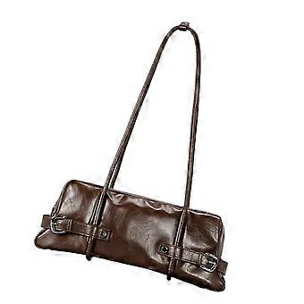  Retro Armhule Bag for Kvinner Stor Kapasitet Skulderveske PU Skinn Veske