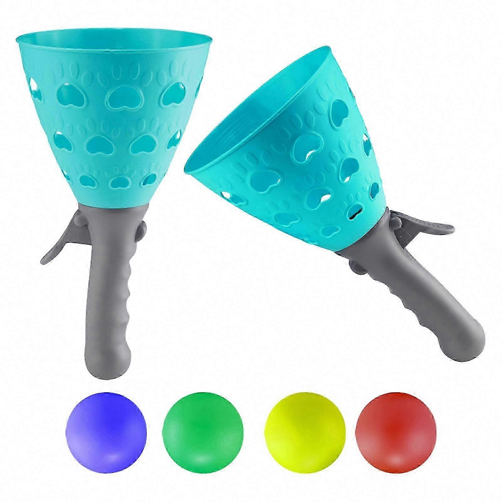 Outdoor and Indoor Summer Beach Toy for 4-12+ Year Olds featuring Catch Game with Launcher Baskets and Balls