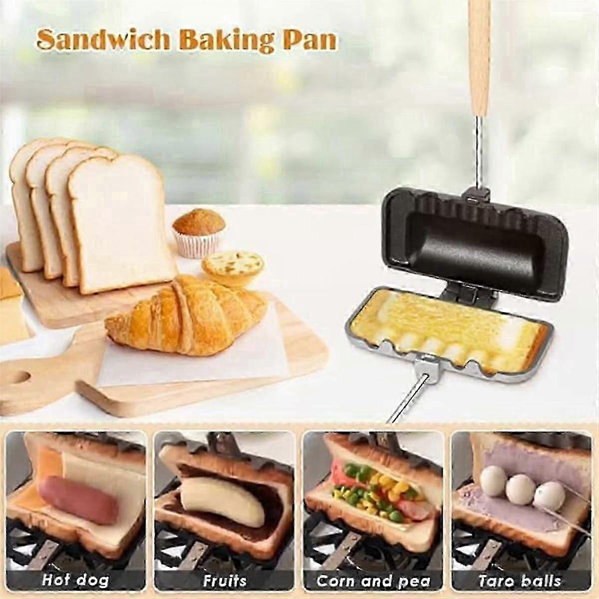 Breakfast Sandwich Maker,Sandwich Maker, Hot Dog Toaster,Press Bakeware Nonstick Frying Pan Pancake Pan Cooker