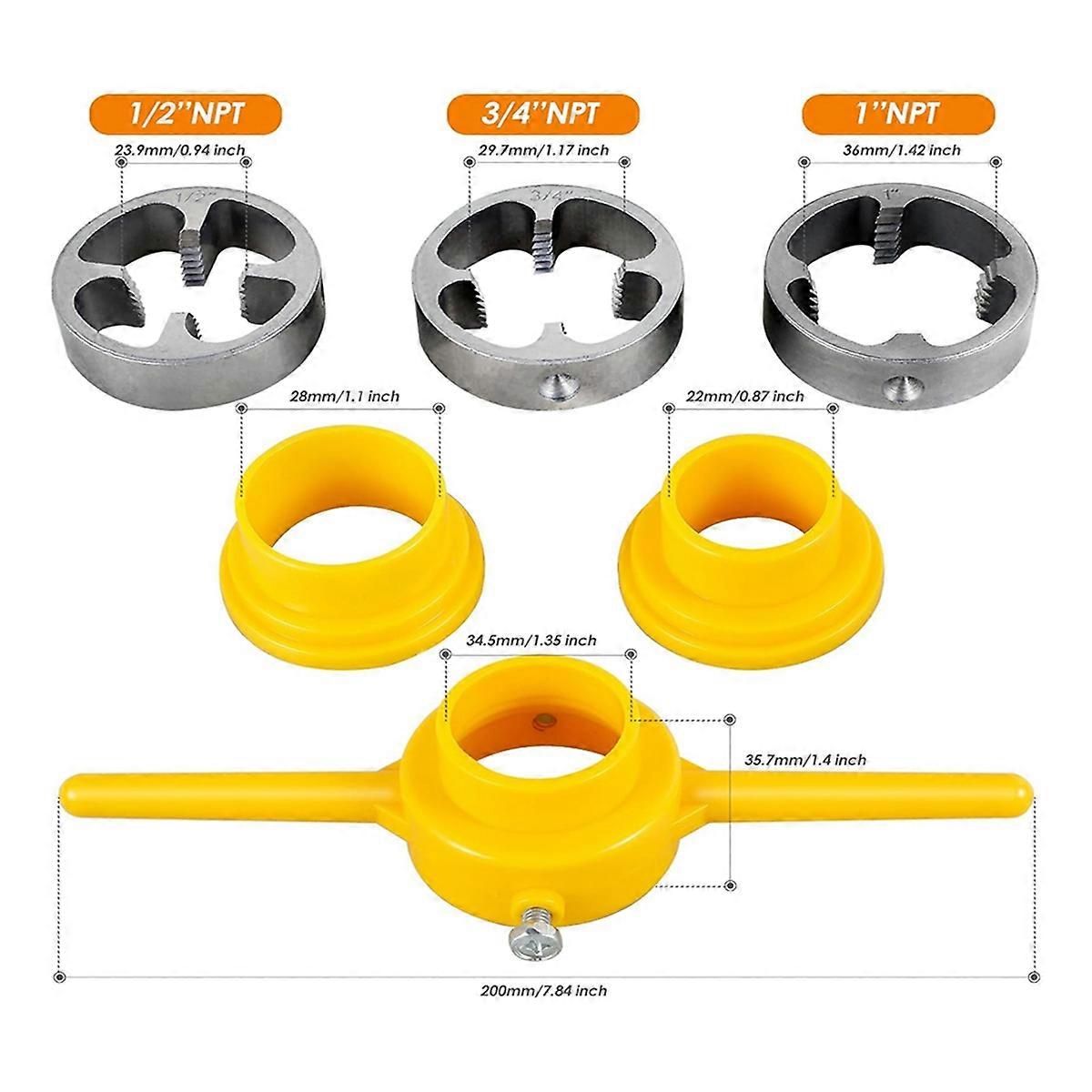 6Pcs PVC Thread Maker Tool, Reusable PVC Pipe Threader Plumbing