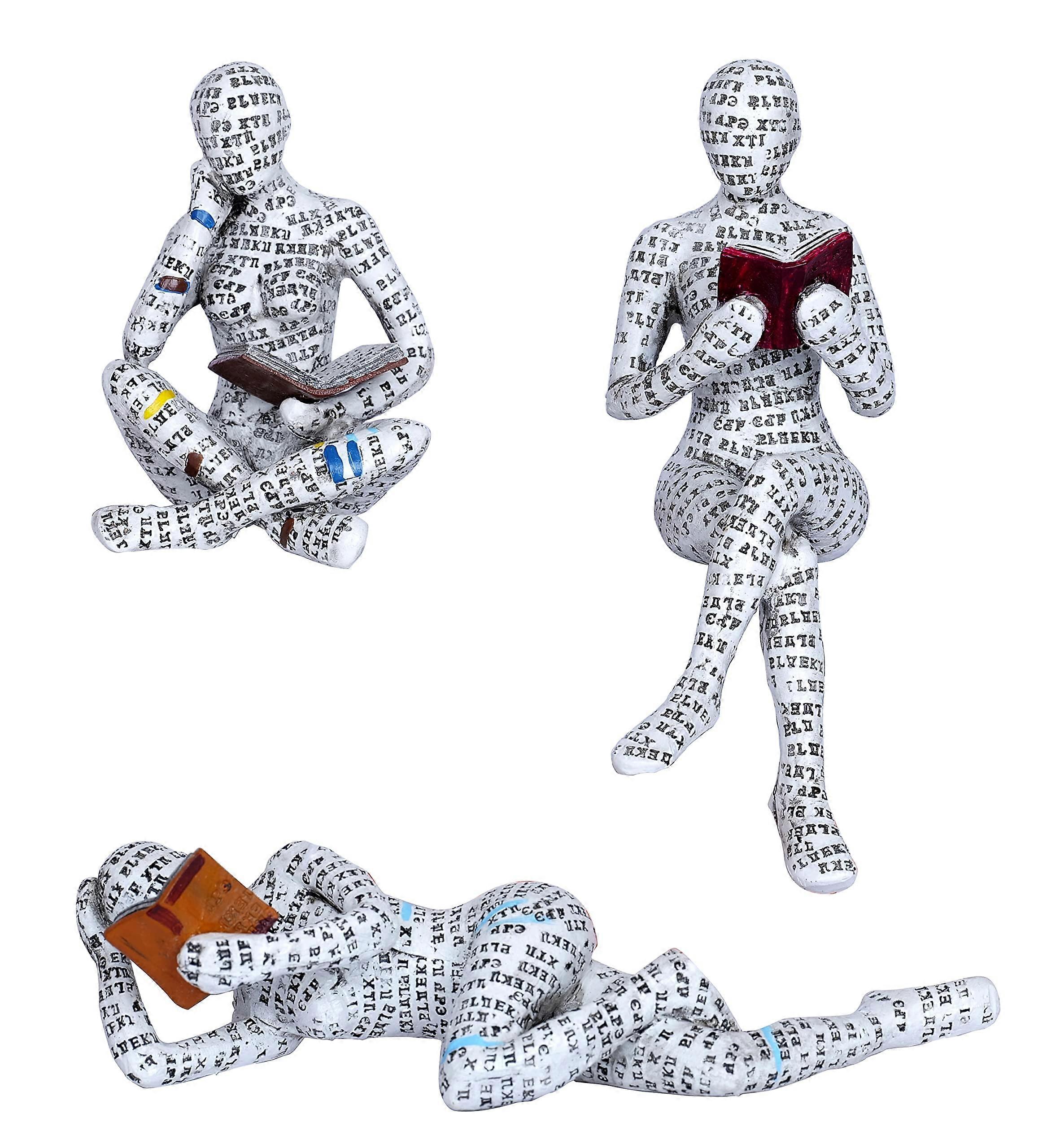 Modern Abstract Art Figurines for Living Room, Desk, Bookshelf, Office Decoration - Decorative Resin Statues, Unique Design