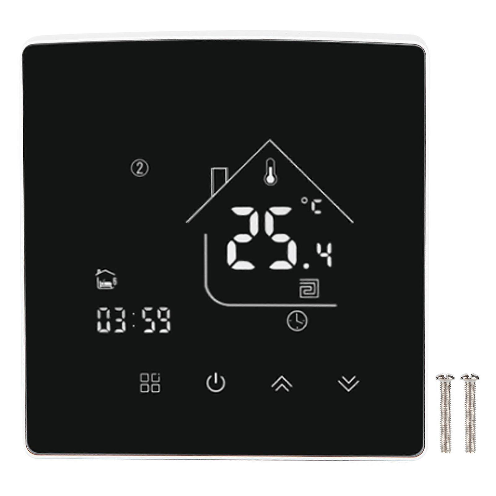 Type 86 Concealed Smart Thermostat Wifi APP Voice Remote Control White Digital Thermostat with Touch Screen 95-230V