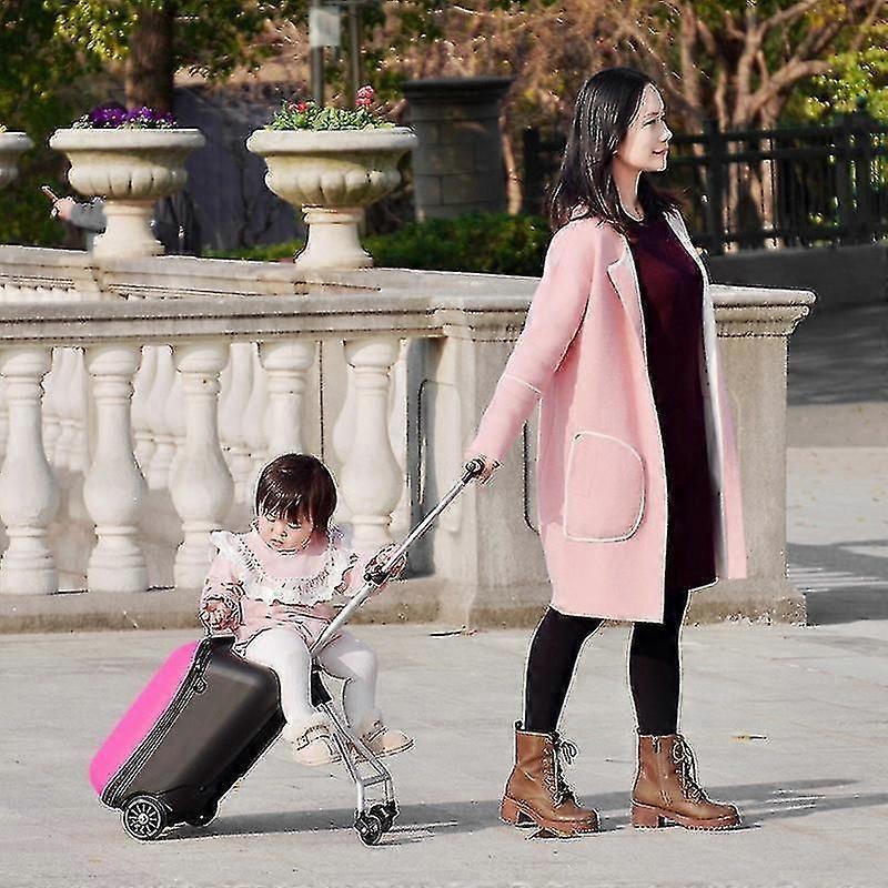 Mala das crianças Infant Sente-se no carrinho 20 polegadas rosa