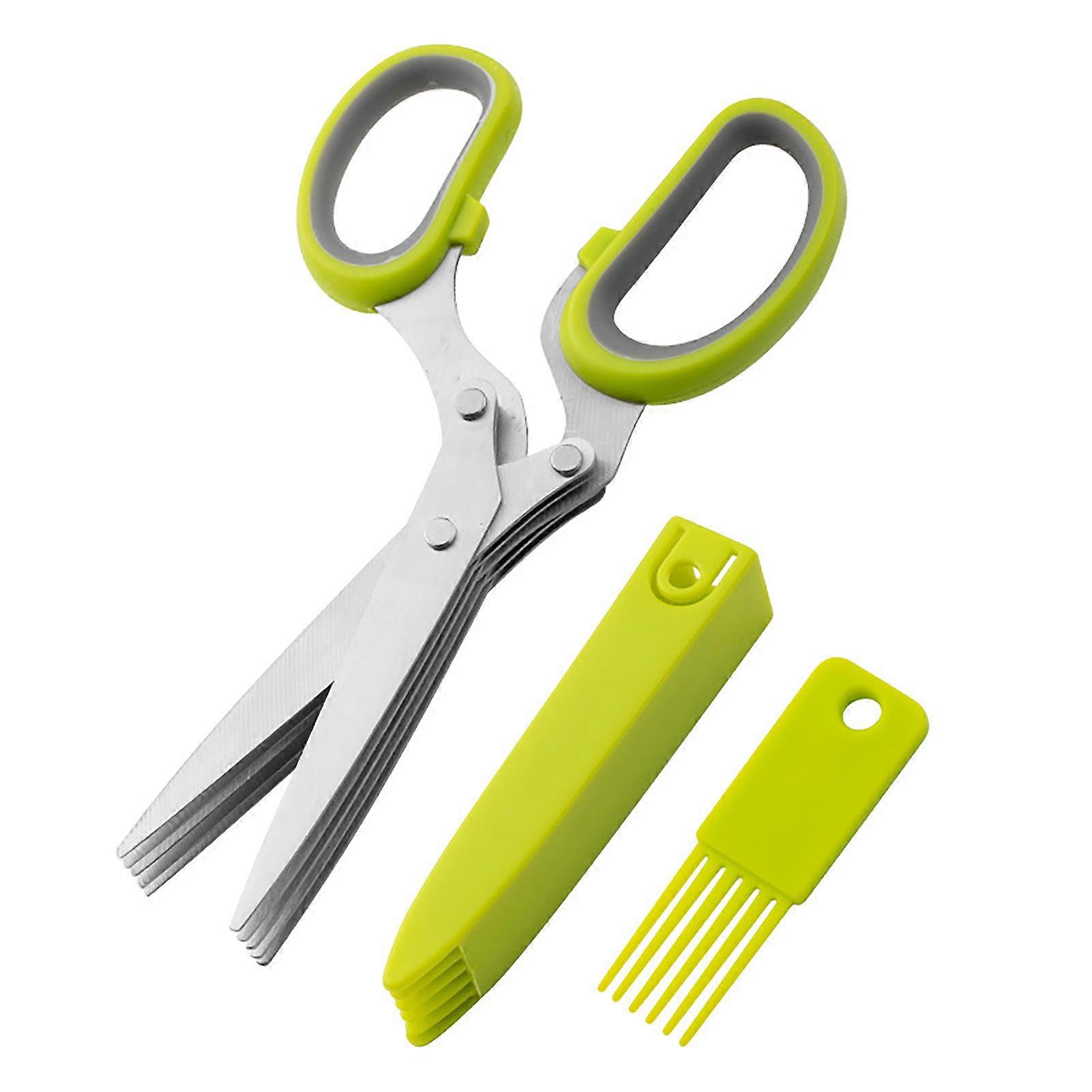Kitchen Herb Shears Herb Cutter Multipurpose 5 Blades Kitchen Herb Shears Herb
