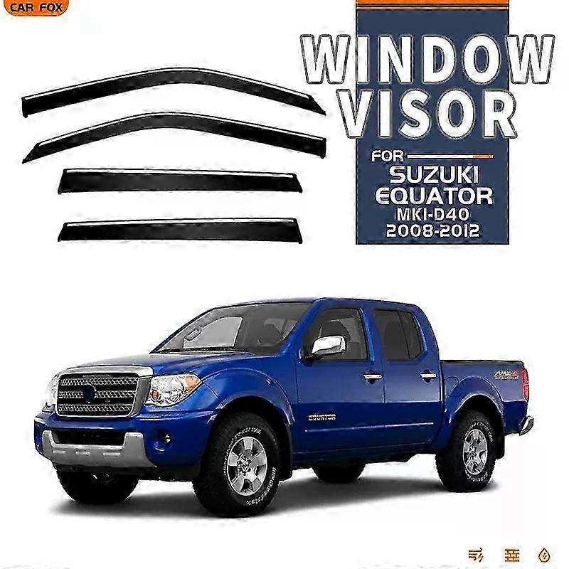 Applies To Door Visor For Suzuki Equator D40 2008-2012 Window Visor Vent Wind Deflectors Visors Rain Guard Shades Visor