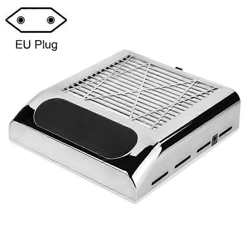 80W Manicure Vacuum Cleaner With Pull-Out Filter, Specification: EU Plug (Silver)