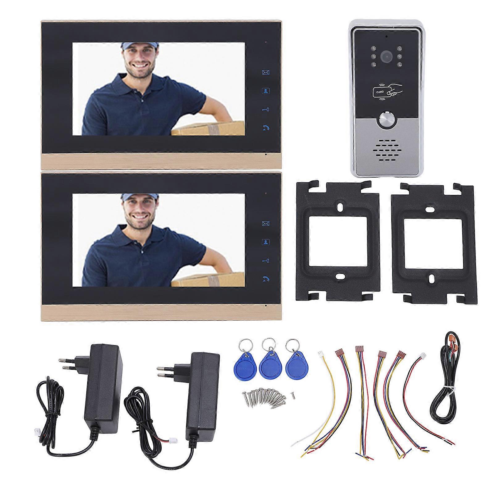 Video Intercom System Home House Smart Wired Doorbell 7in TFT HD Display Color Doorphone