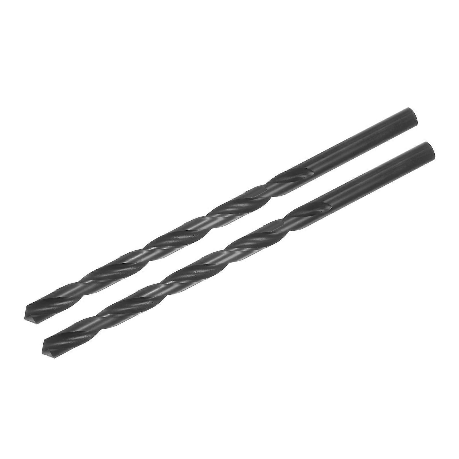 2pcs 12mm Dia Split Point Tip 250mm Long High-Speed Steel Twist Drill Bit