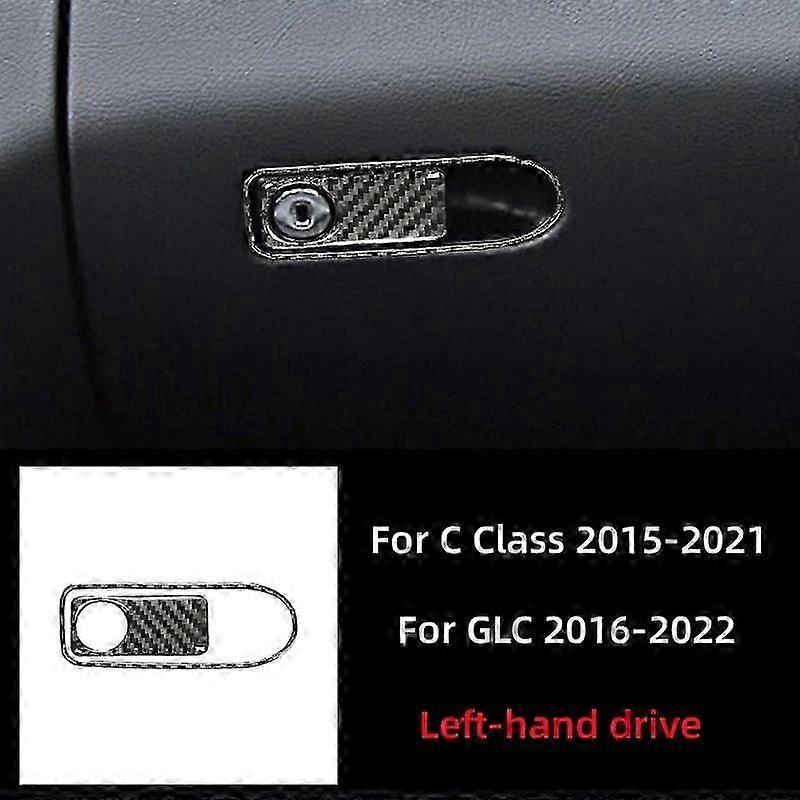 compatibile per Mercedes Benz C GLC Classe W205 C180 C200 C300 in fibra di carbonio Copilot Glove Box Pannello interruttori Trim Cover Adesivo Accessori per auto