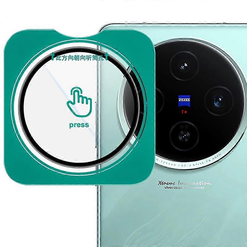 IMAK Pour vivo X100s 5G Appareil photo Protecteur d’objectif Film d’objectif en verre trempé avec cadre auto-positionnant