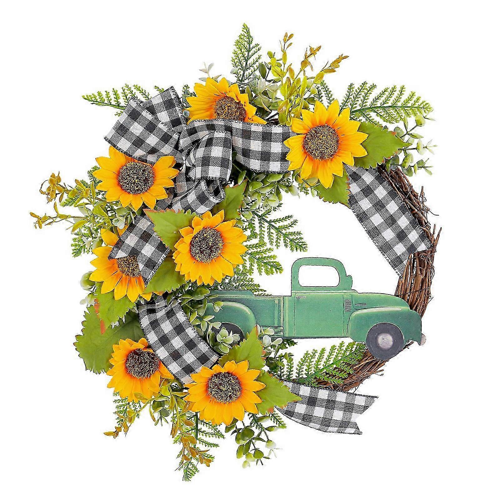 Sonnenblumen-Autokranz mit Bienenfest-Design