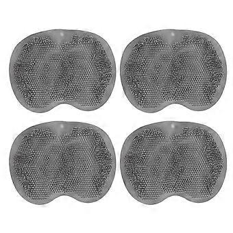 4pcs Shower Back Foot Scrubber Mat With Suction Cups Bath Foot Massage Back Scrubber Anti Slip Cleaner Mat For Home Use