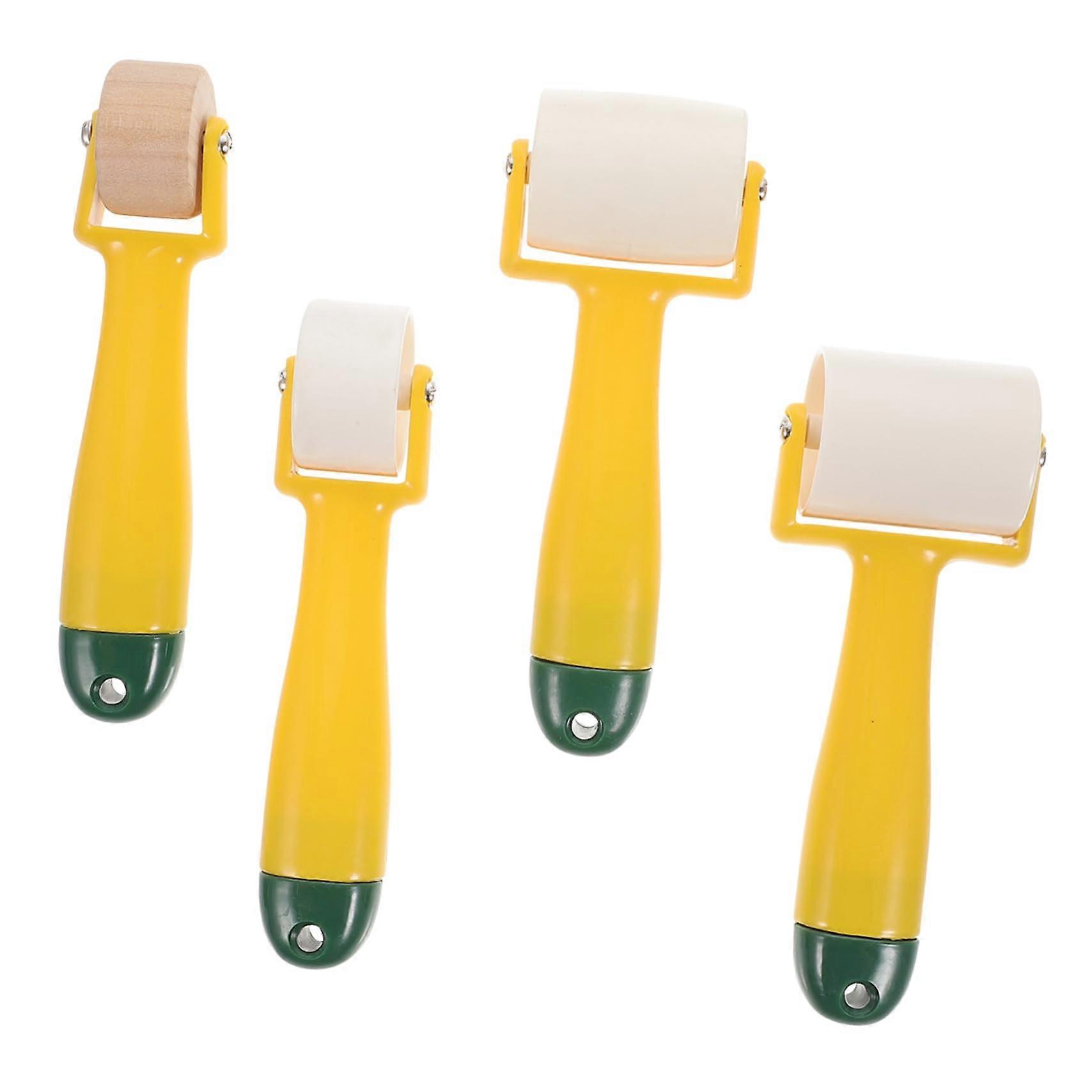 Professional Wallpaper Tool Set 4 Pcs Plastic Handle Foam Rollers Smoother Tool Seam Roller for Construction