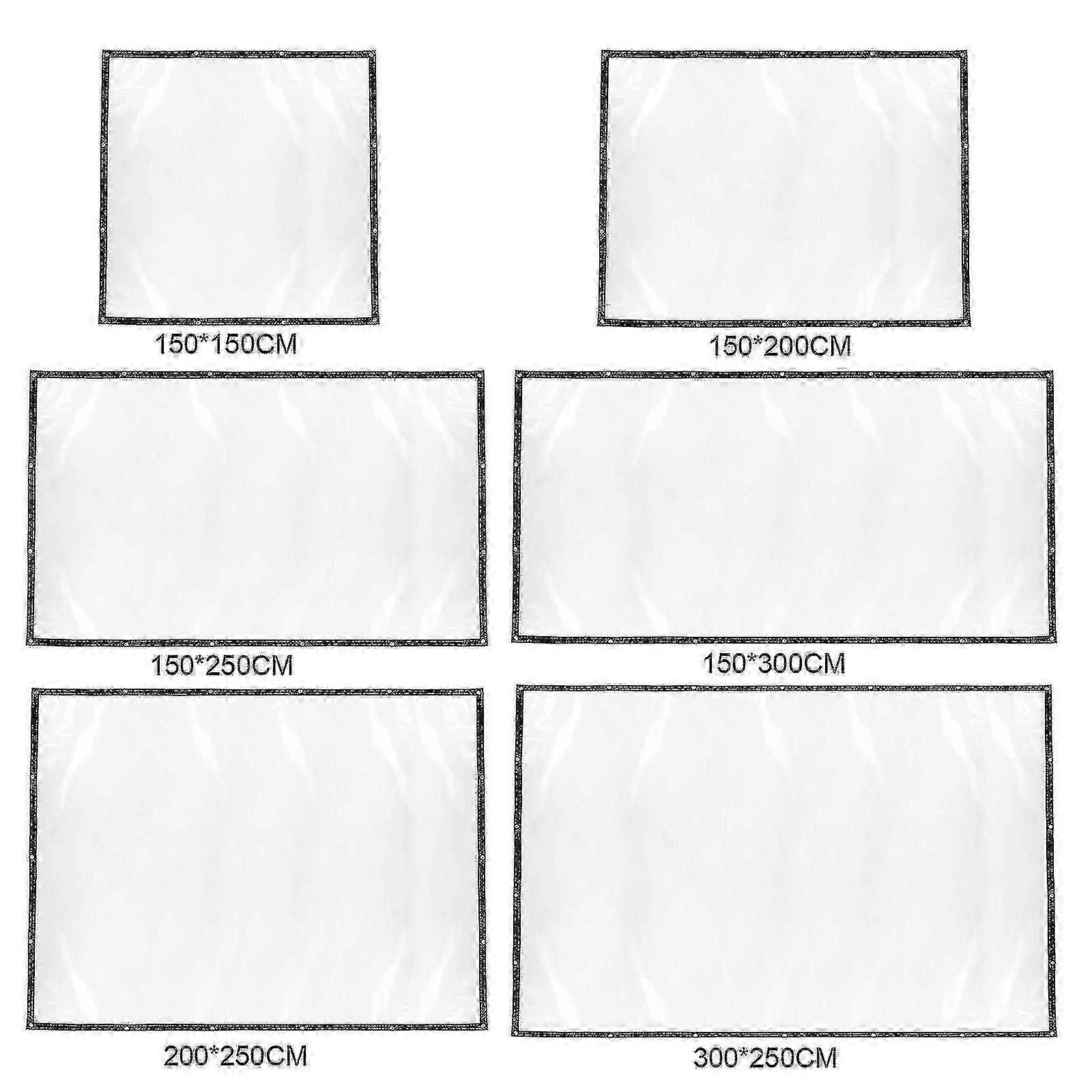 Transparent 3mx2.5m Waterproof Tarpaulin Tarp Canvas Camping Poly Tarps Heavy Duty Cover