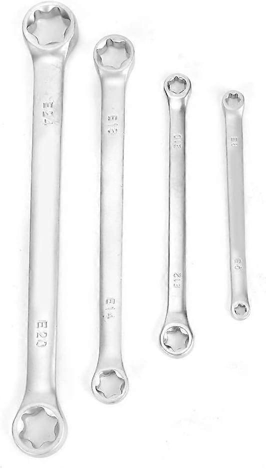 High quality brand new  Spanner Set,4Pcs/Set E8-E24 Hex Wrench Double End E Cr-Mo Pentalob