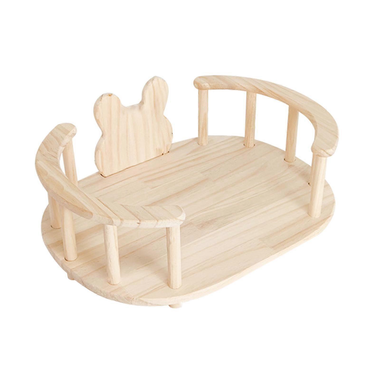 Wooden Rabbit Bed Bunny House Stable Smooth Surface Elevated Small Animals