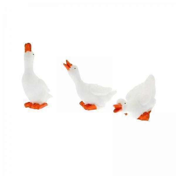 2x Set of 3 Duck Statues for Garden And Home Decor