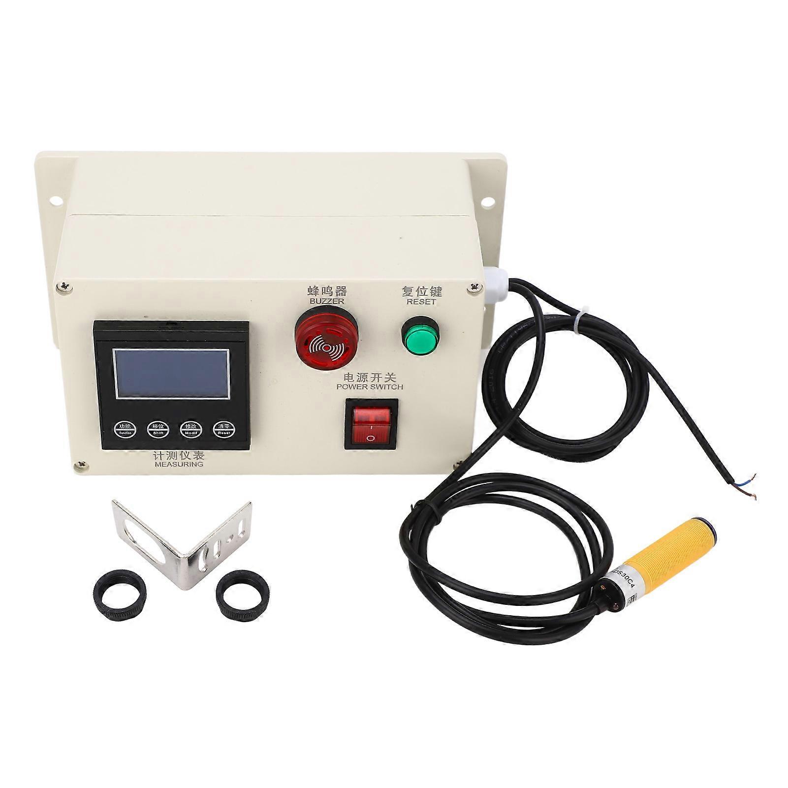 BERM Digitaler Längenmesser Zähler 6-stelliger automatischer Alarm Mechanischer Längenmesser AC100-240V