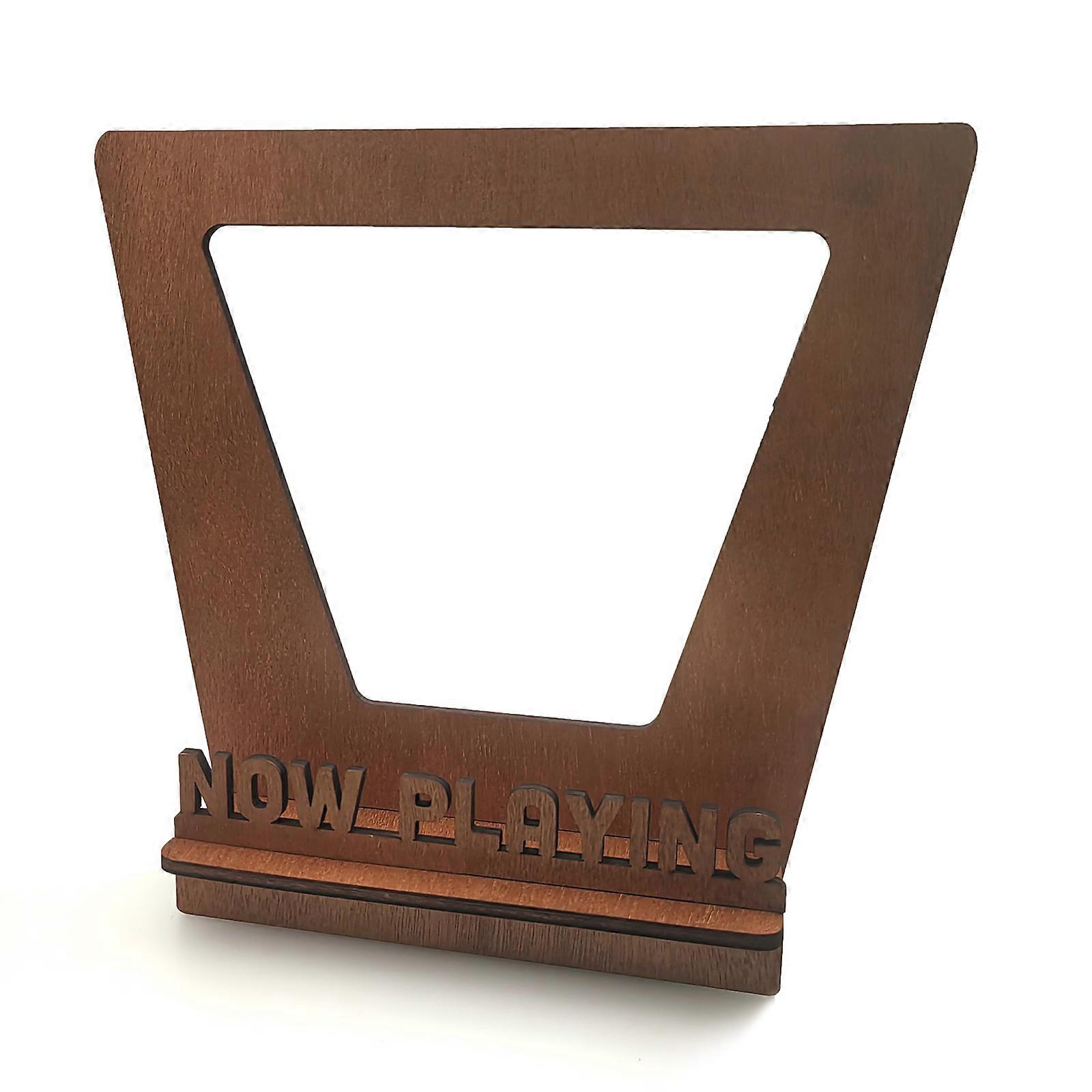 Elegant Wood Display Holder, Record Stand MultiRecord Organizing Stand with Touch of Retro Charm Stand Accessory