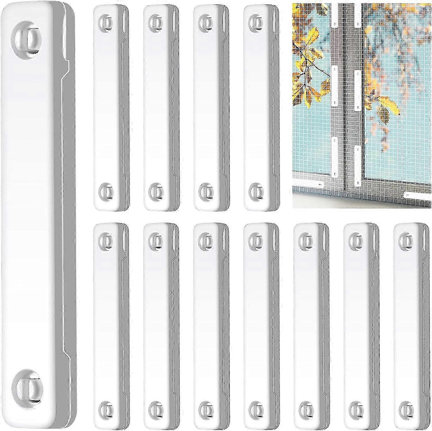 12-Piece White Window Screen Magnets Set
