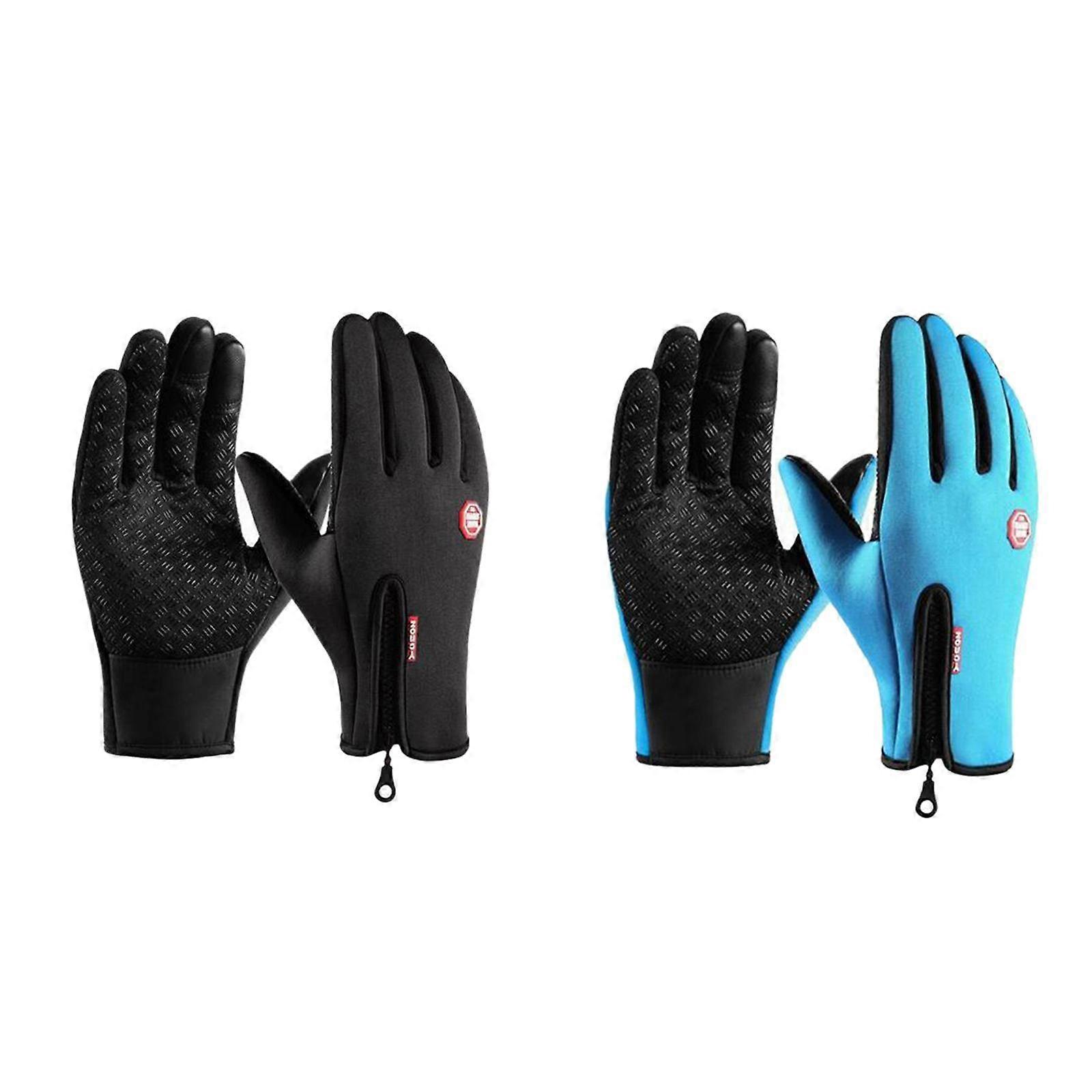 2 Pair Winter Gloves Windproof Touch Screen