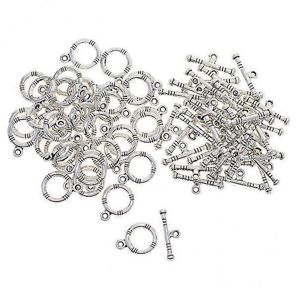 6x50 Sets Tibetan OT Toggle Clasps Jewelry Making Clasp DIY Findings