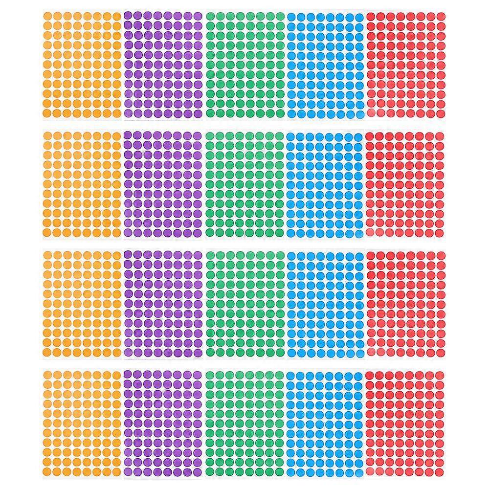 20 Sheets Dot Adhesive Round Stickers Sealing Circle Label Stickers Round Label Stickers