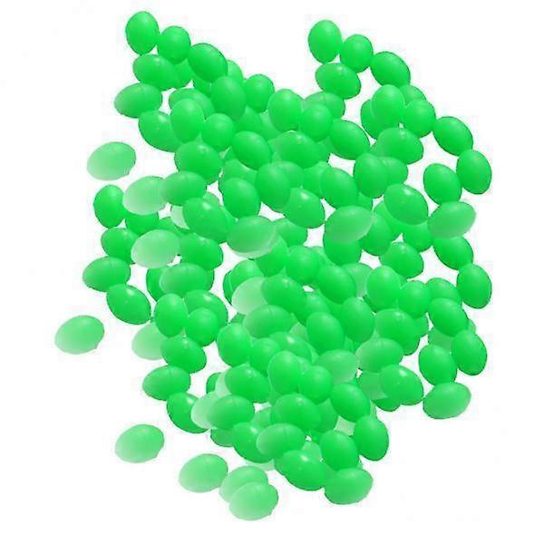 2X 200pcs Luminous Fishing Beads Plastic Assorted Oval Shaped Bead 4x5mm