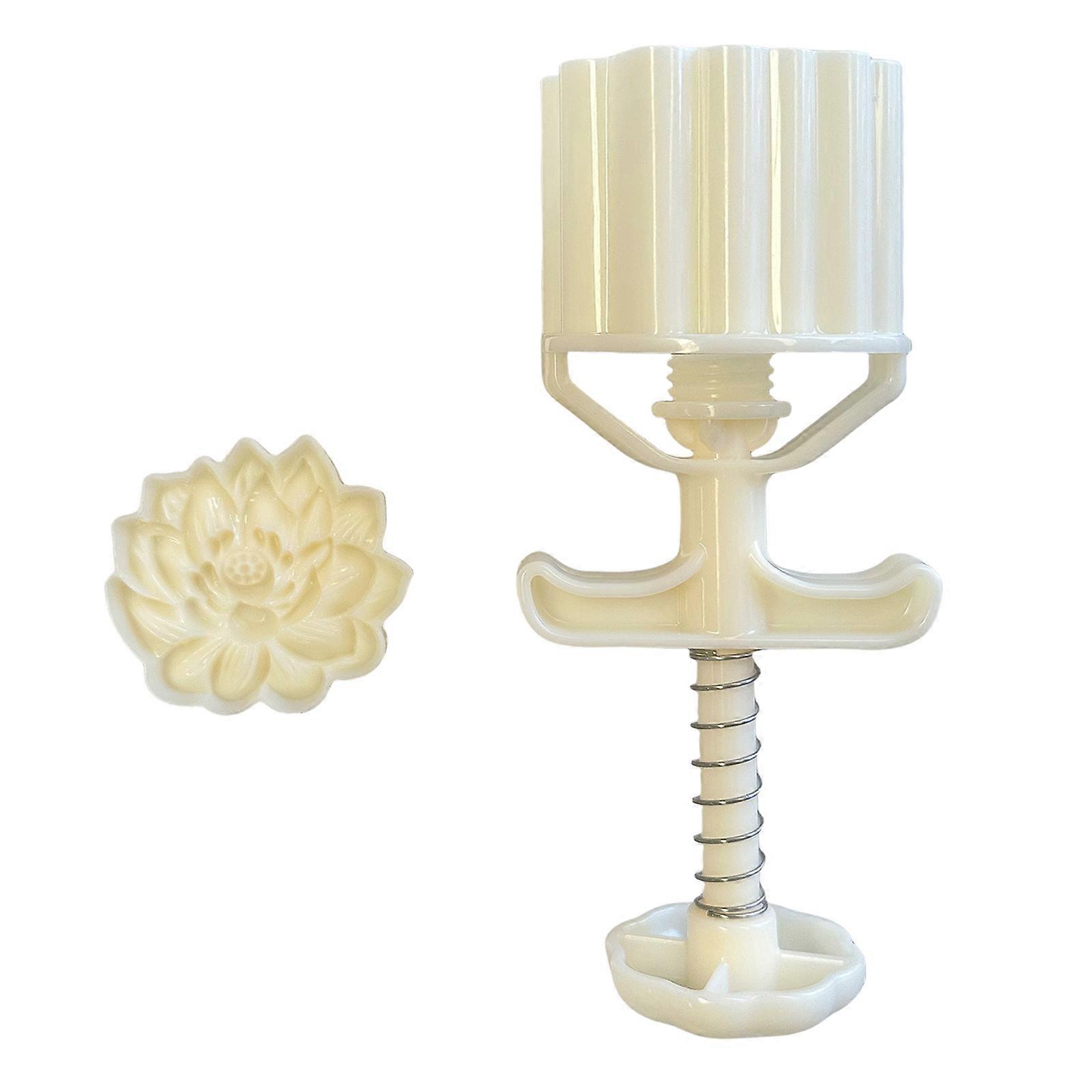 Flower Mooncakes Hand Press Molds Durable Mooncakes Press Molds Delicate Stamp with Unique 3D Pattern for Bakers