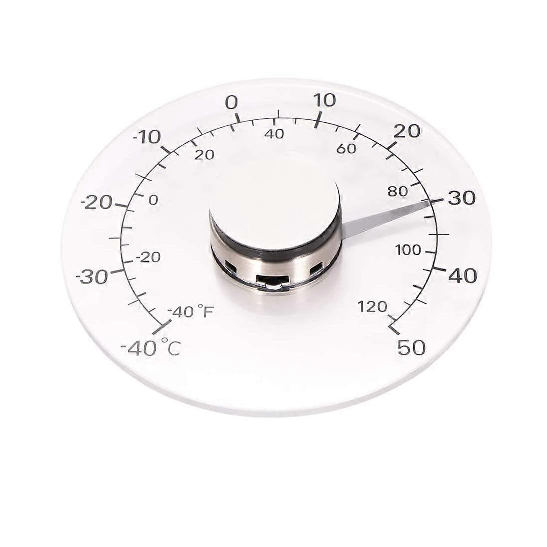 Outdoor Thermometer with Transparent Window Design, Self-Adhesive Home Thermometer for Doors and Windows, Easy to Install
