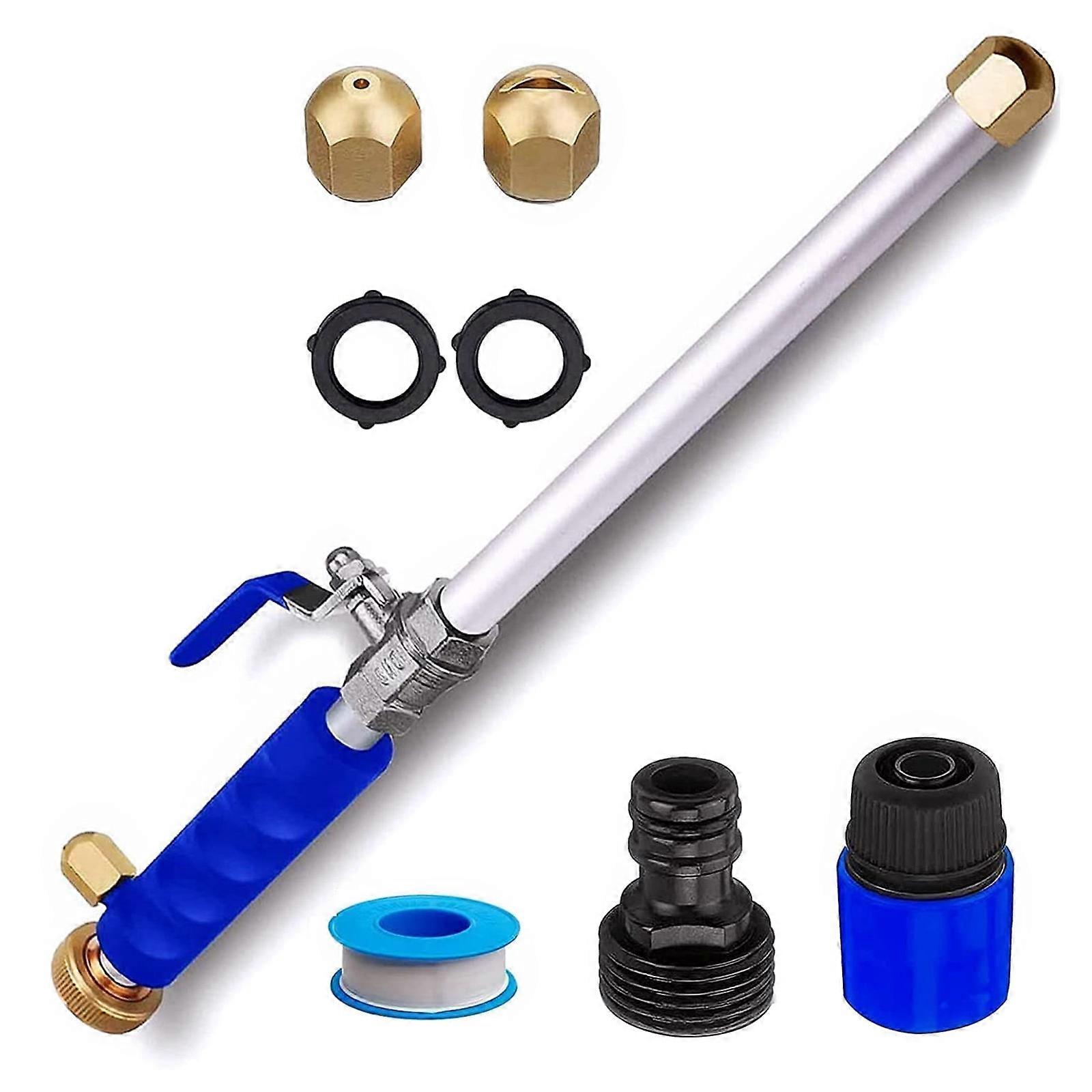 Jet Washers High Pressure Power Washers Wand Water Hose with 2 Nozzles Auto Watering Sprayers Garden Watering Sprayers Blue