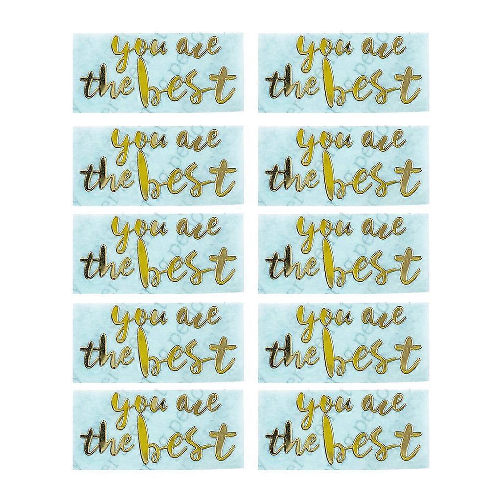 Vibranting Blessing Word Metal Stick Collection 10 Pieces Accessory for Crafting and Personalizing Diaries Decoration