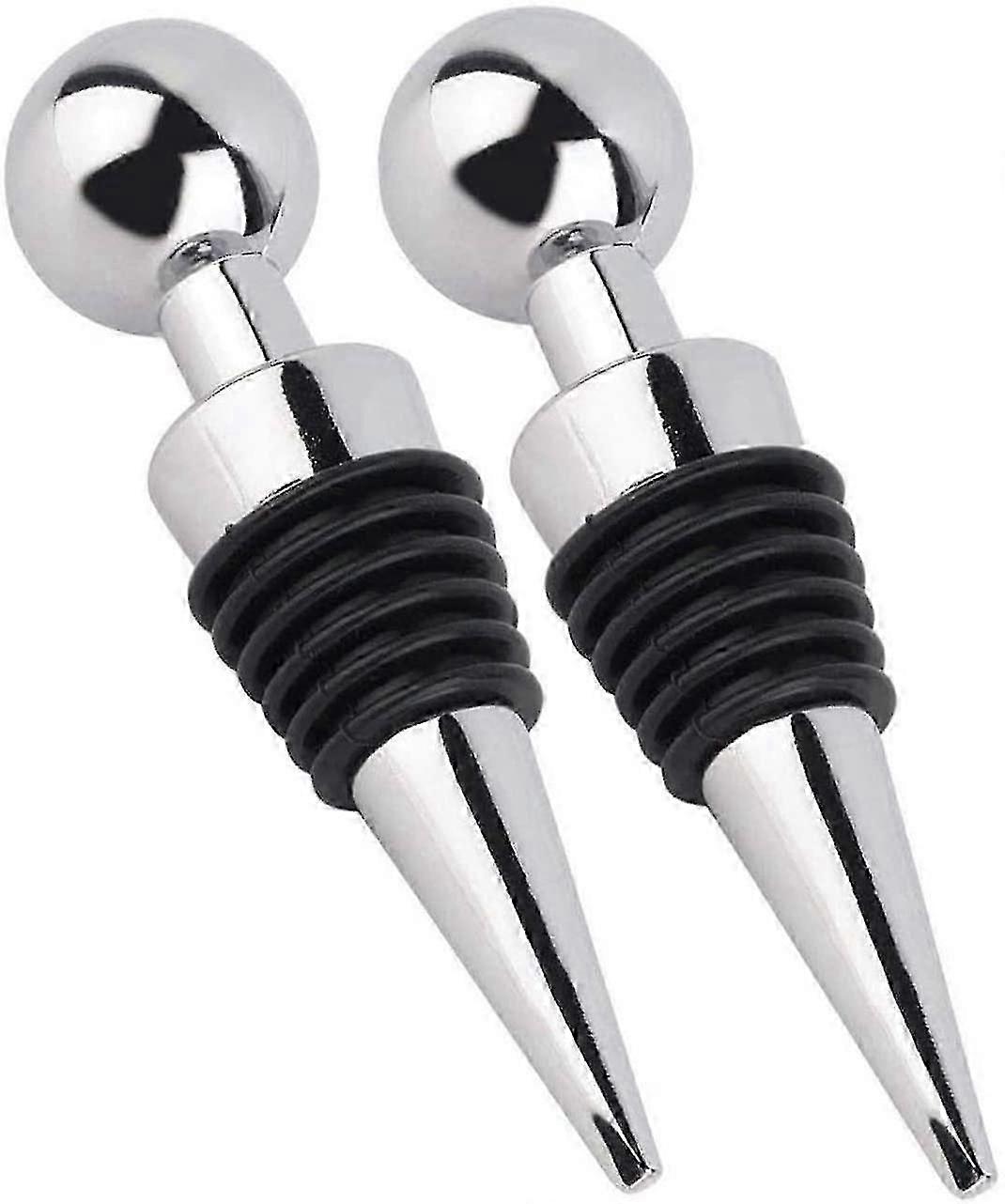 Wine Stoppers - 2pcs Reusable Bottle Stoppers for Wine Collection