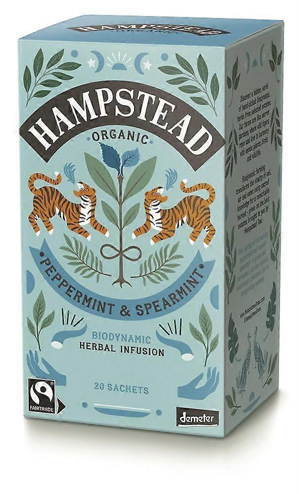Hampstead Tea Organic Biodynamic Peppermint & Spearmint 20 Bags 30g