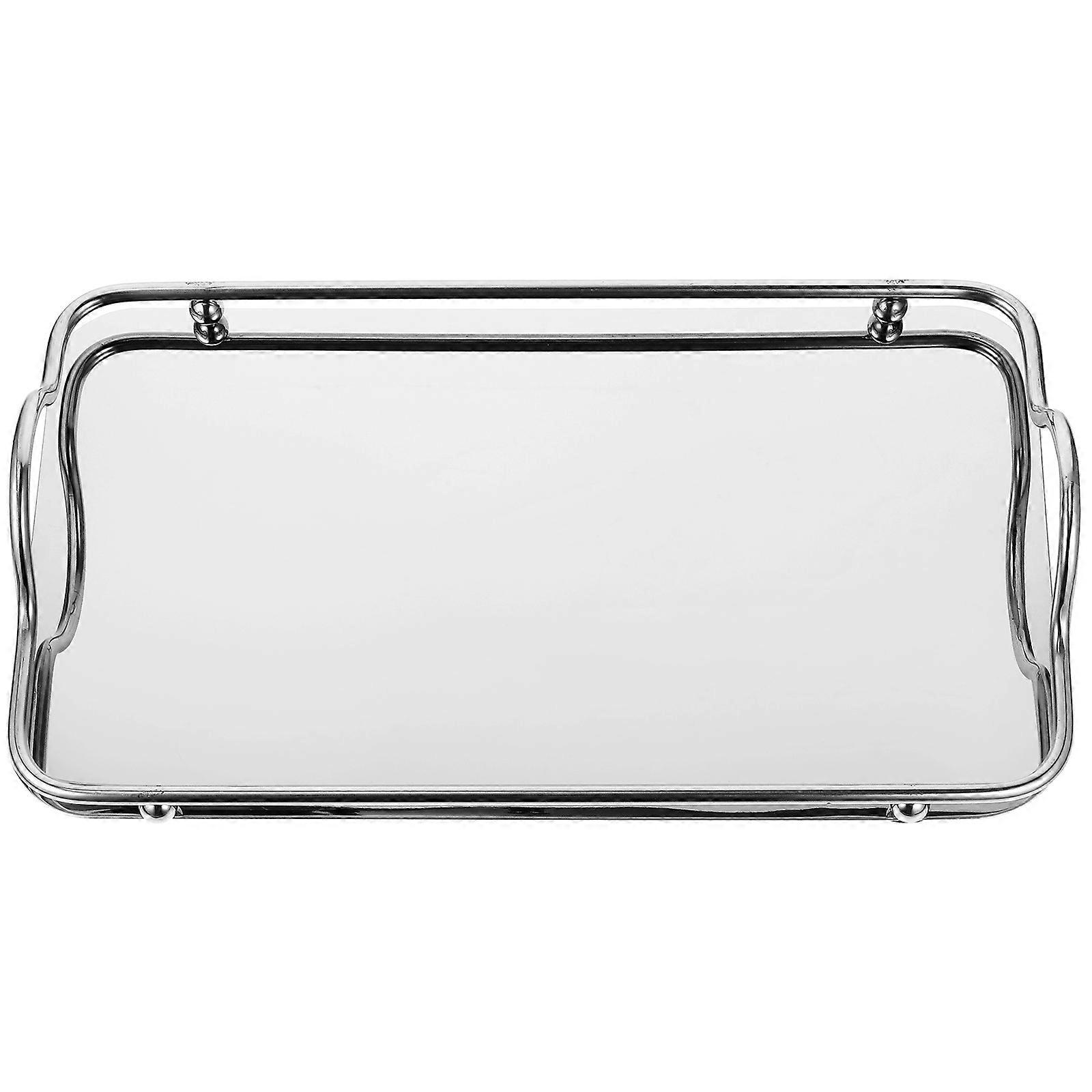 Versatile Metal Serving Tray, Rectangular Form for Everyday Use and Special Events