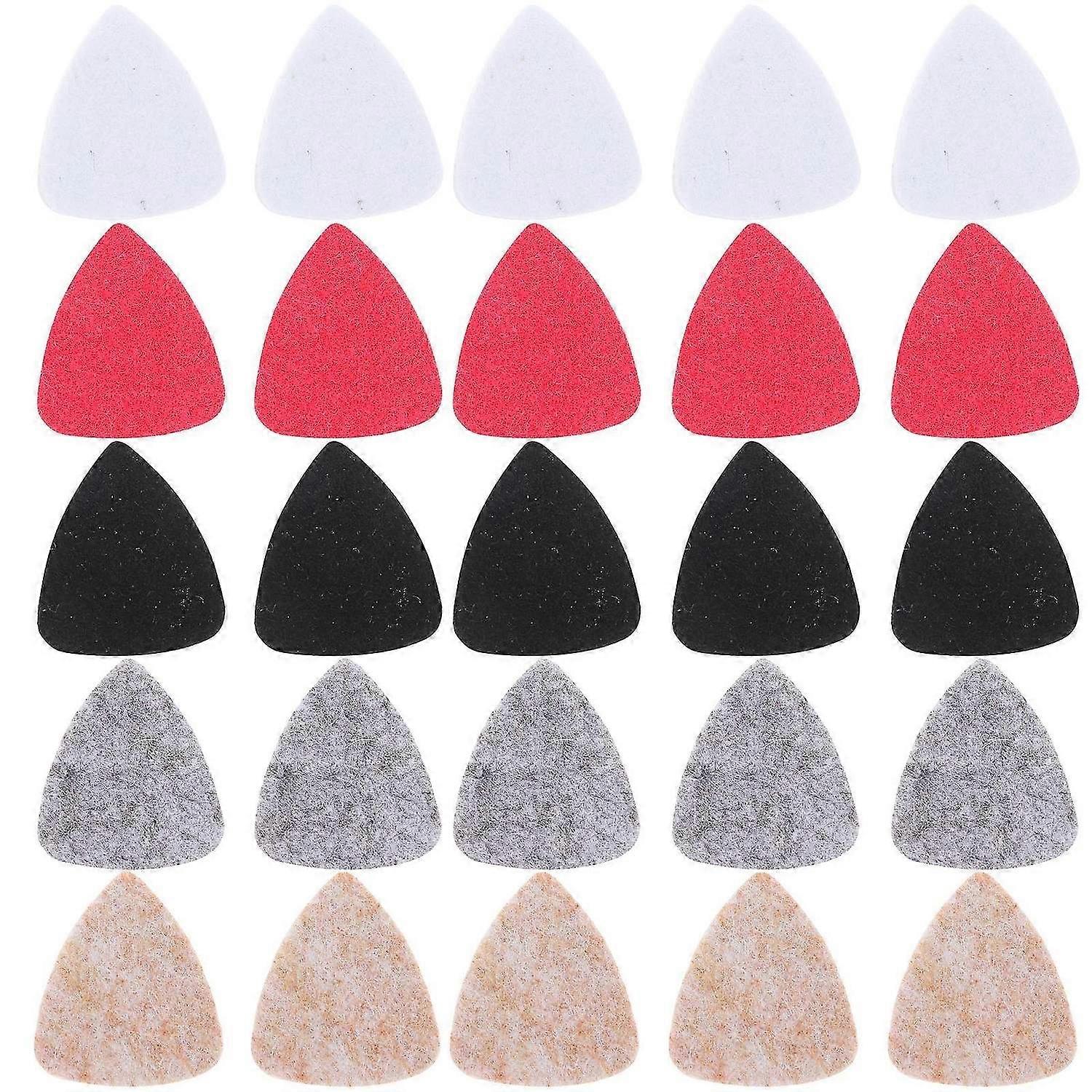 20 Pcs Felt Plectrums for Electric Acoustic Guitar Ukulele String Instruments