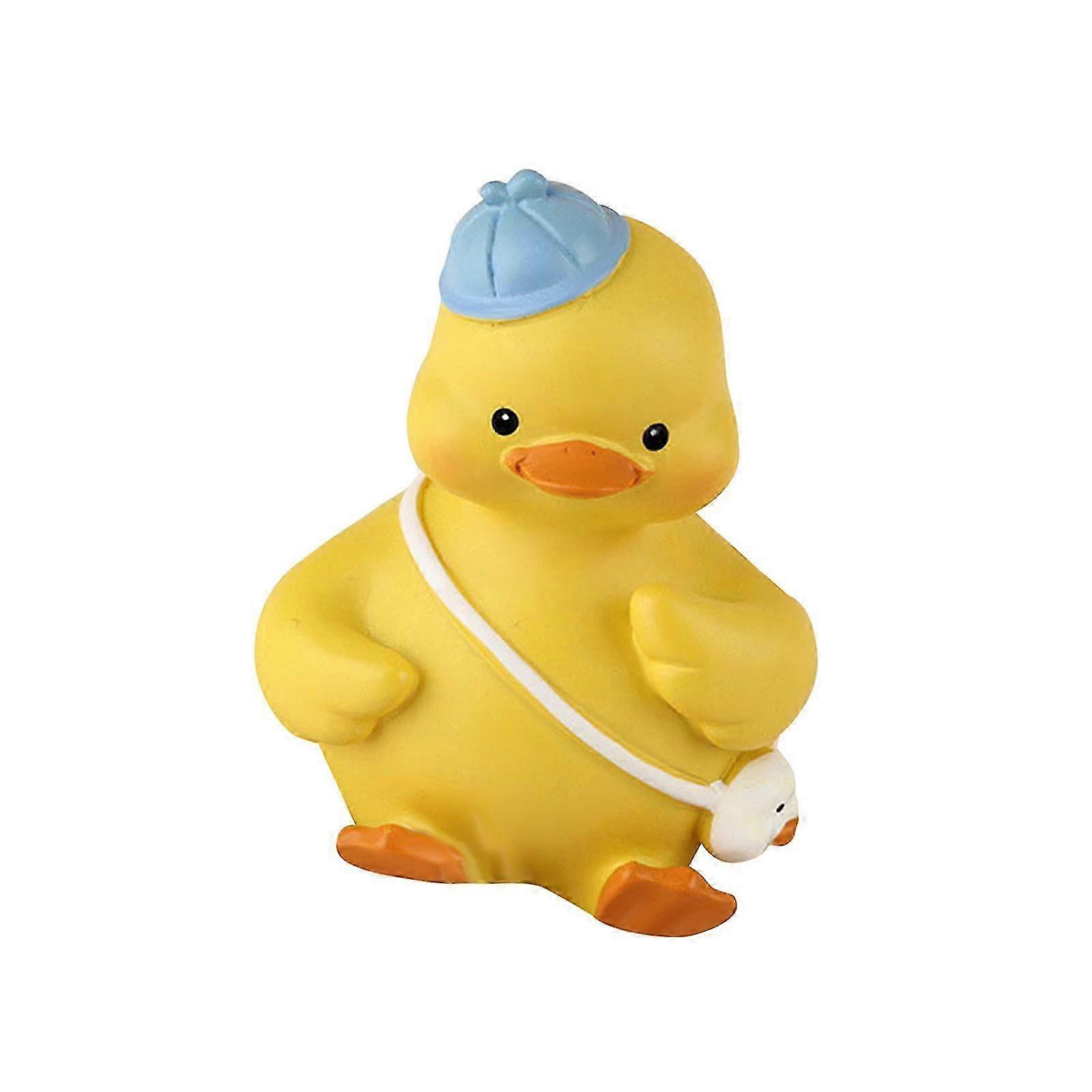 Cute Mini Duck Figurine Practical Compact Resin Craft for Desk or Office Rooms 7x5.7x6.8cm Ideal for Any Brand